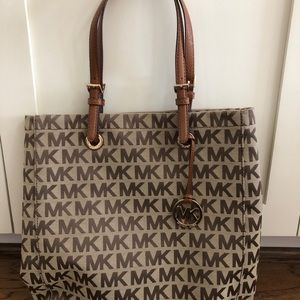 Michael Kors canvas tote bag